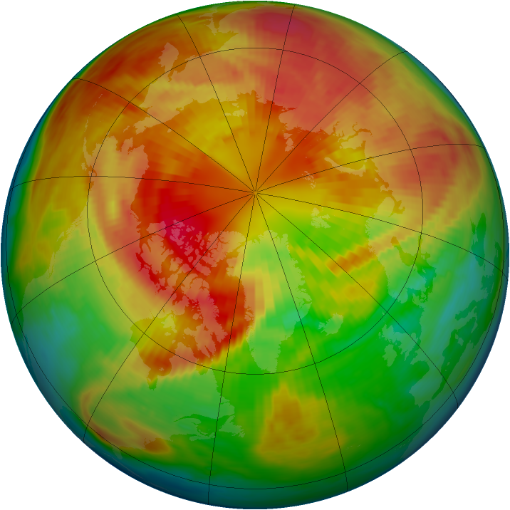 Arctic ozone map for 10 March 1983